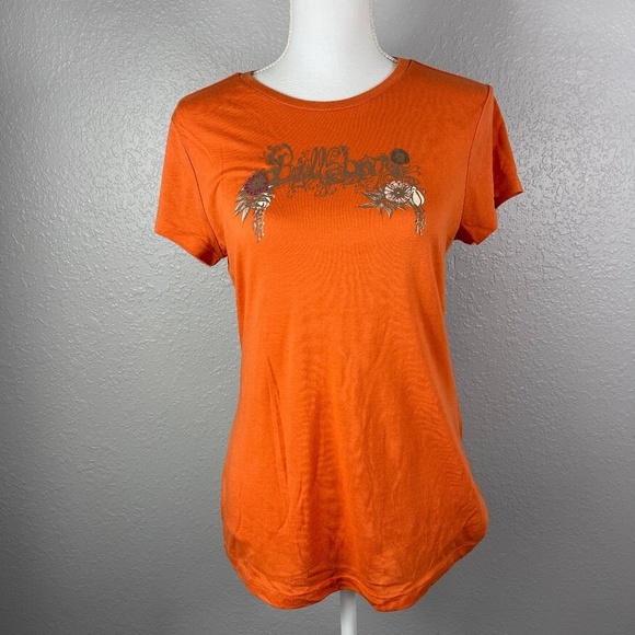 Women's  Billabong Orange Graphic t-shirt XL - Picture 1 of 9